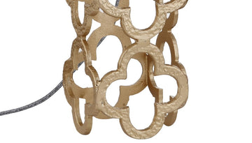 Oliver 26.5" Metal Quatrefoil LED Table Lamp - JONATHAN Y